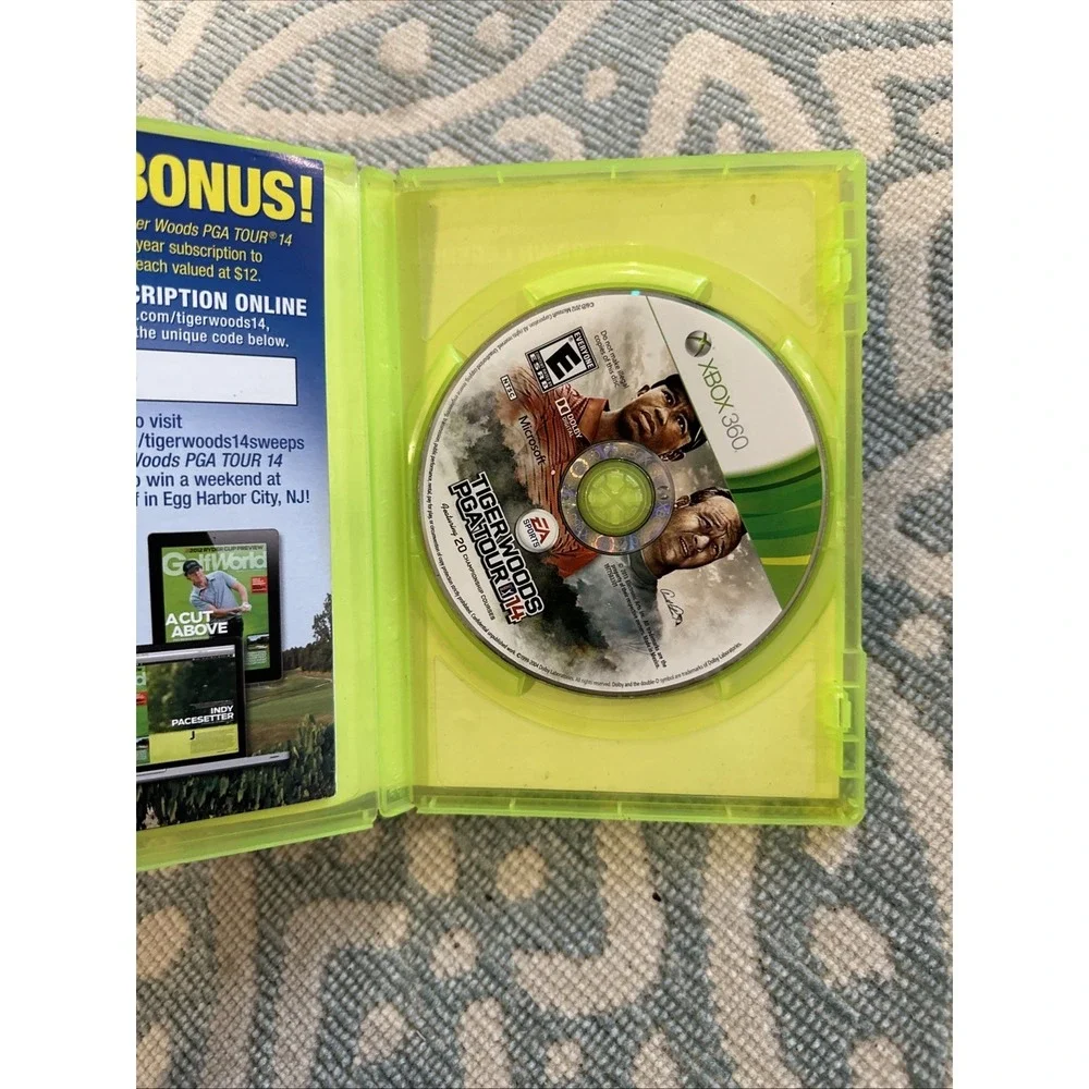 Tiger Woods PGA TOUR 14 (Microsoft XBOX 360, 2013) Golf Game